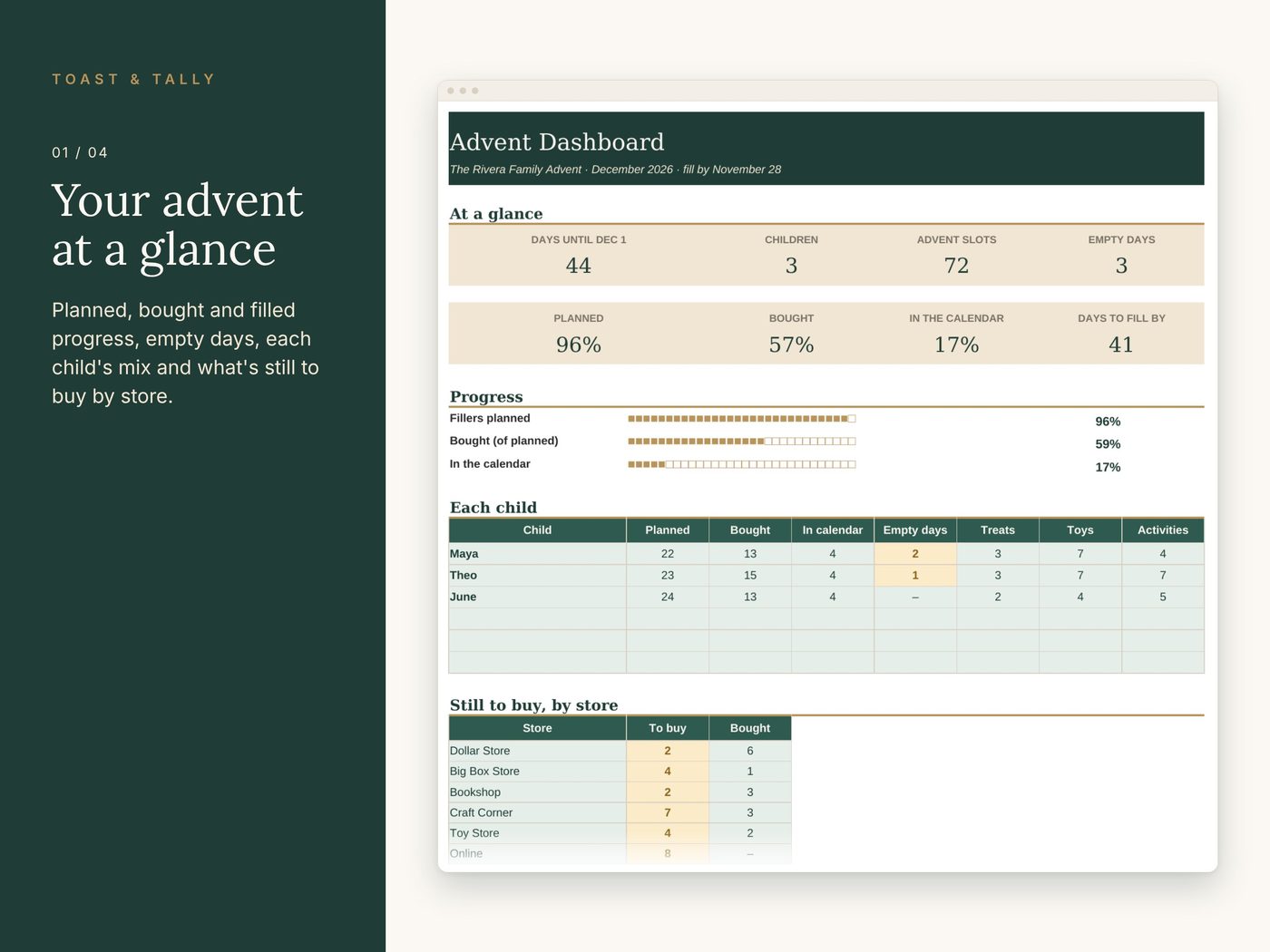 Advent Calendar Filler Planner photo 1