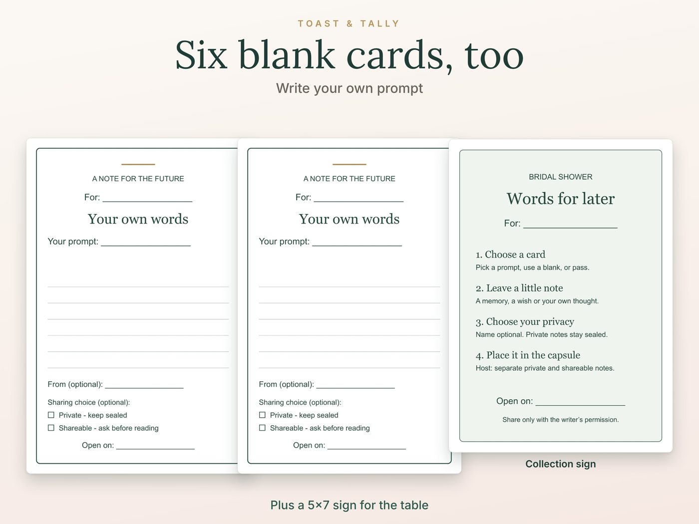Bridal Shower Advice Time Capsule Card Kit photo 4