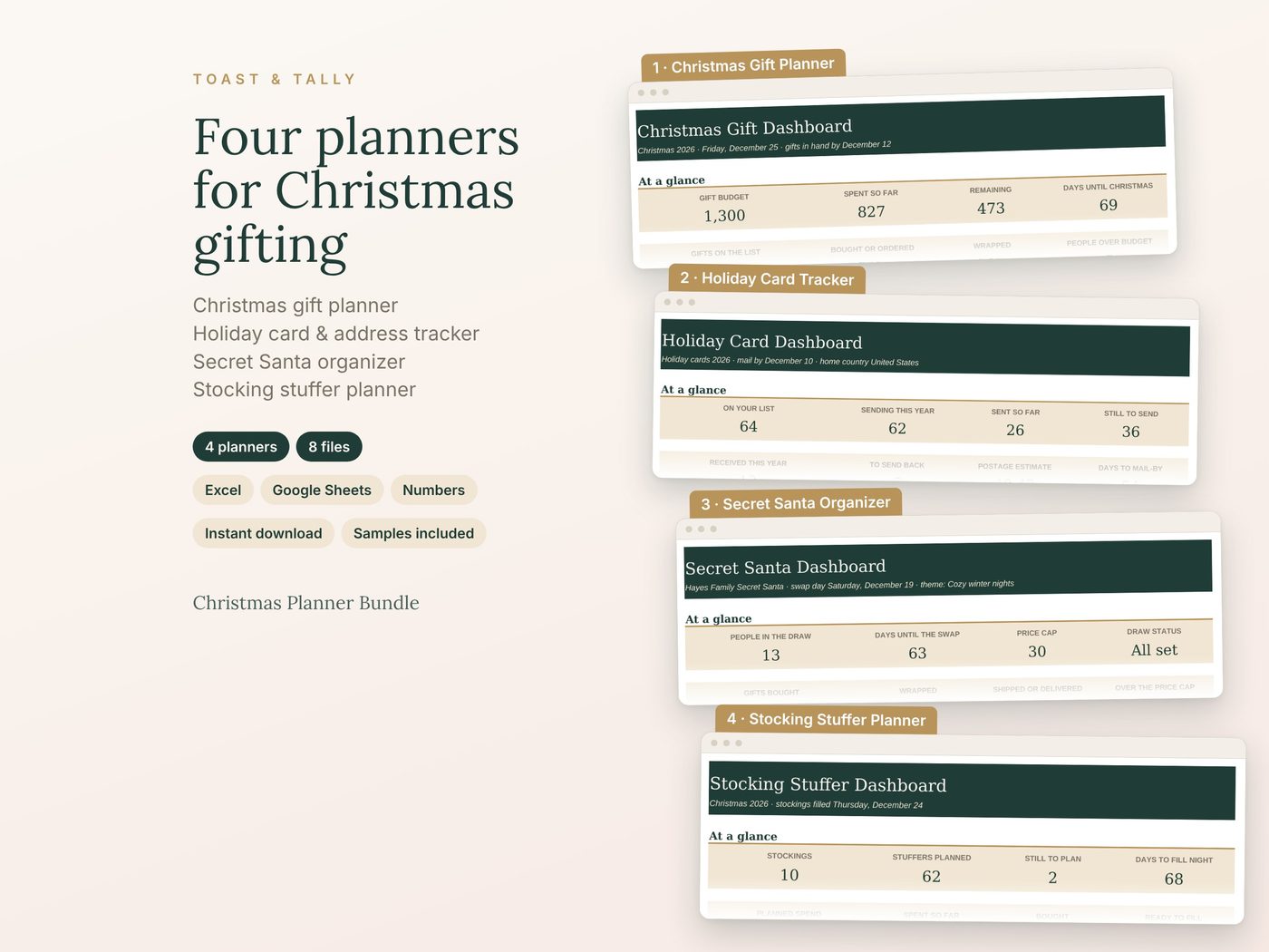 Four planners for Christmas gifting