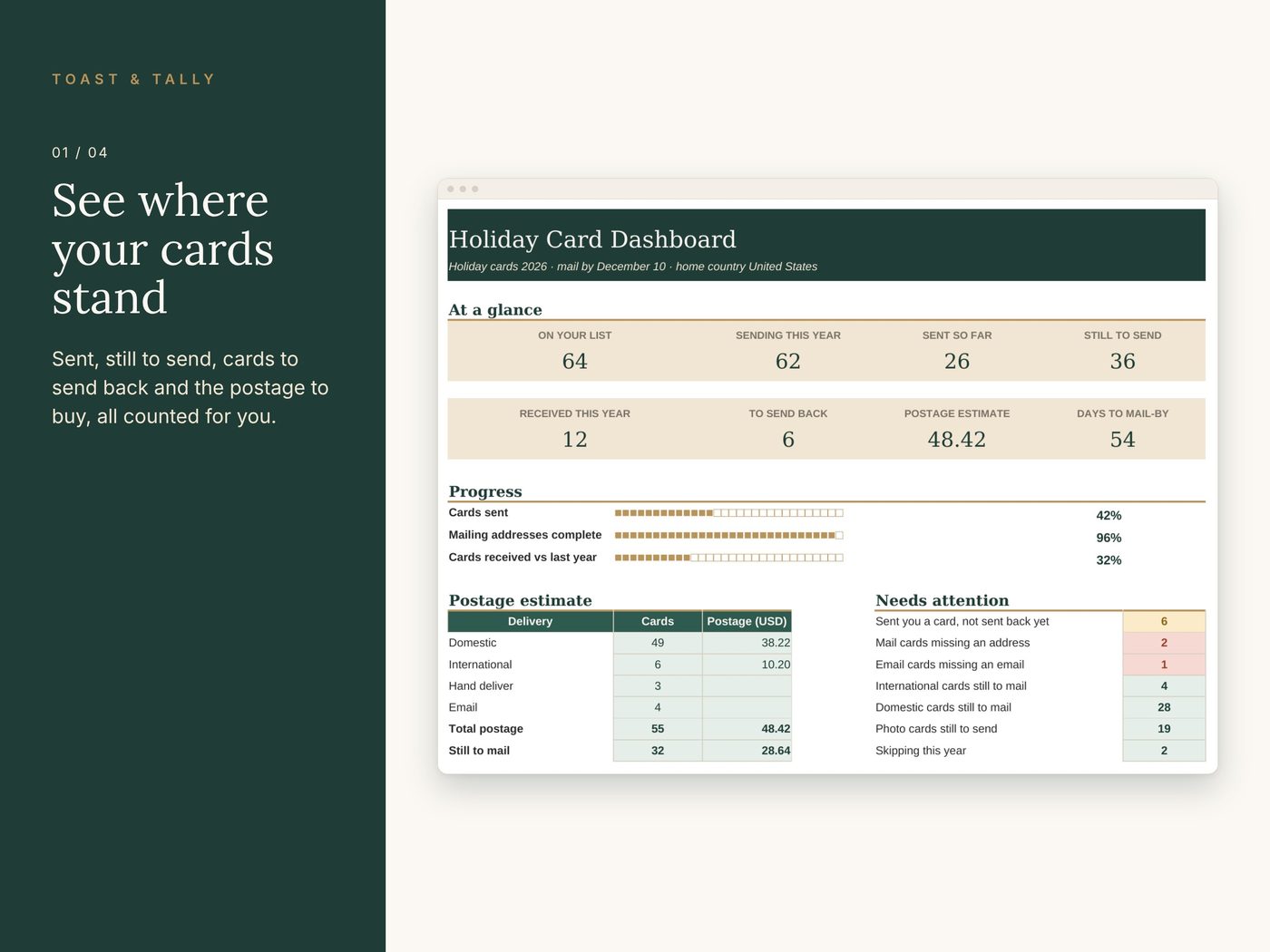 Holiday Card & Address List Tracker photo 1