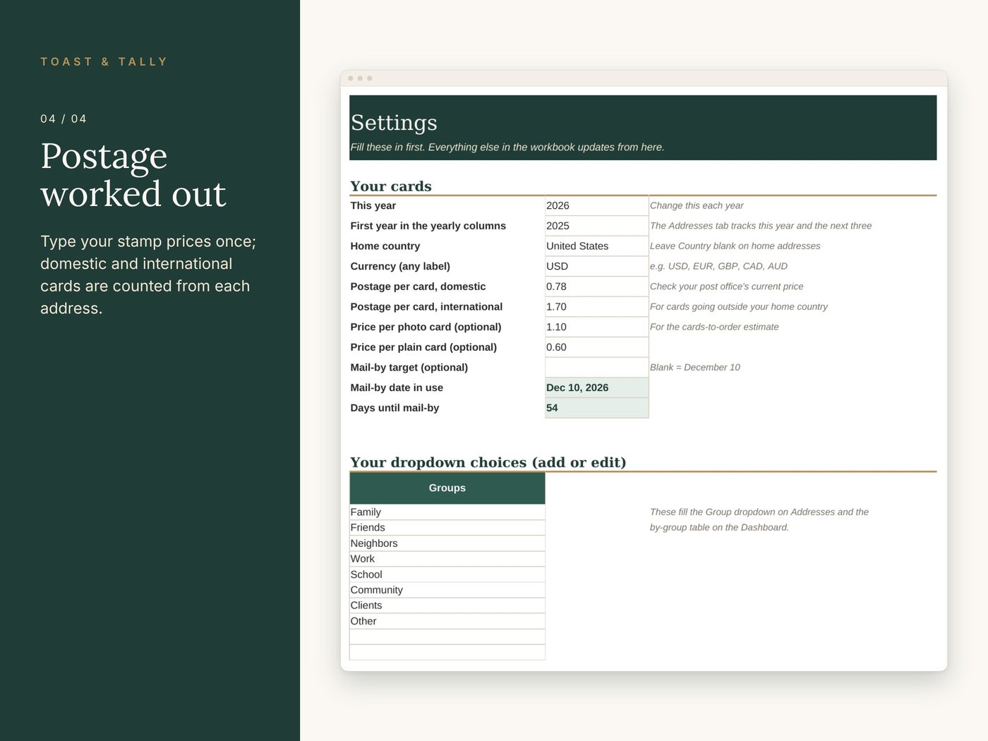 Holiday Card & Address List Tracker photo 4