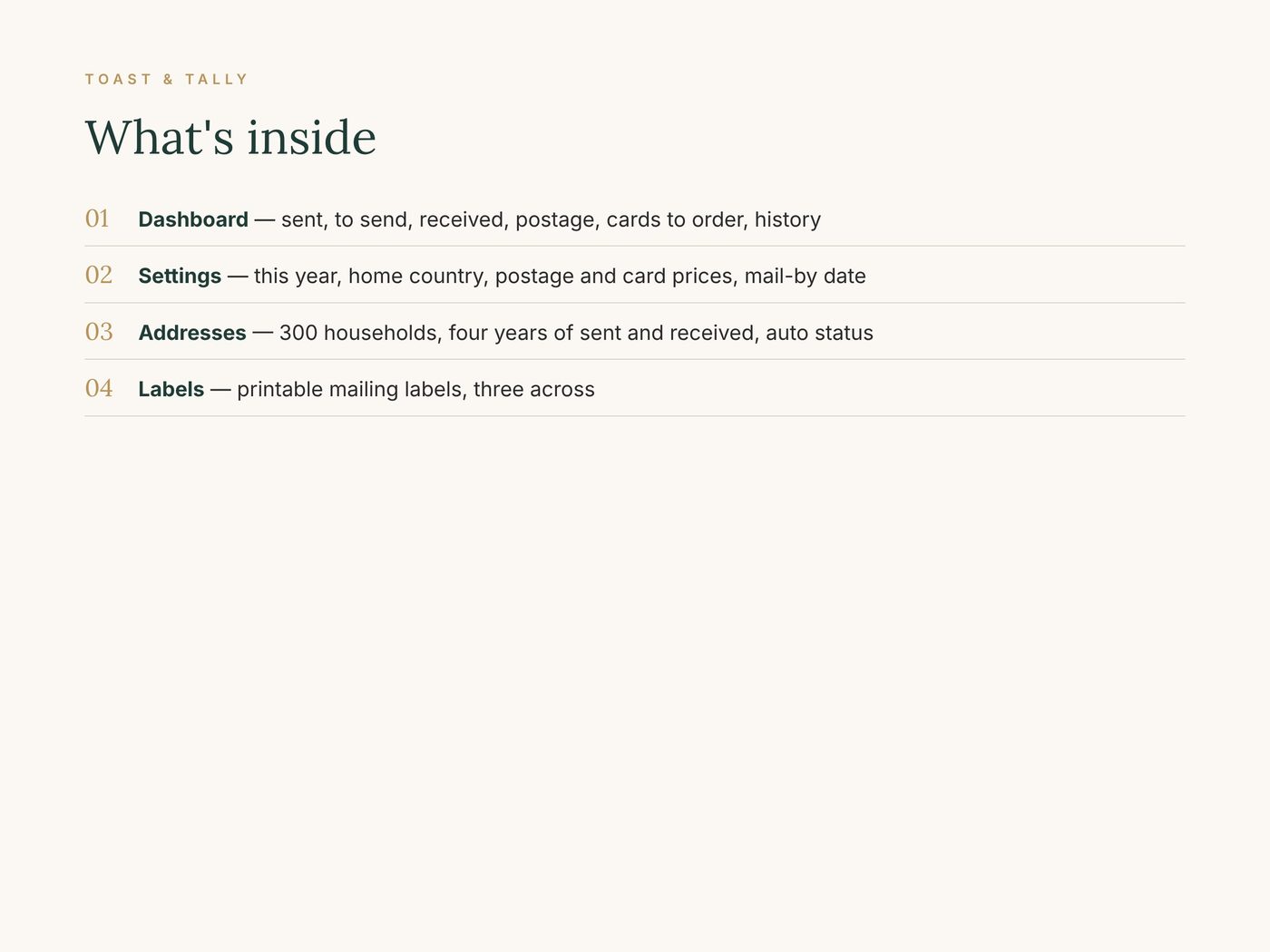Holiday Card & Address List Tracker photo 5