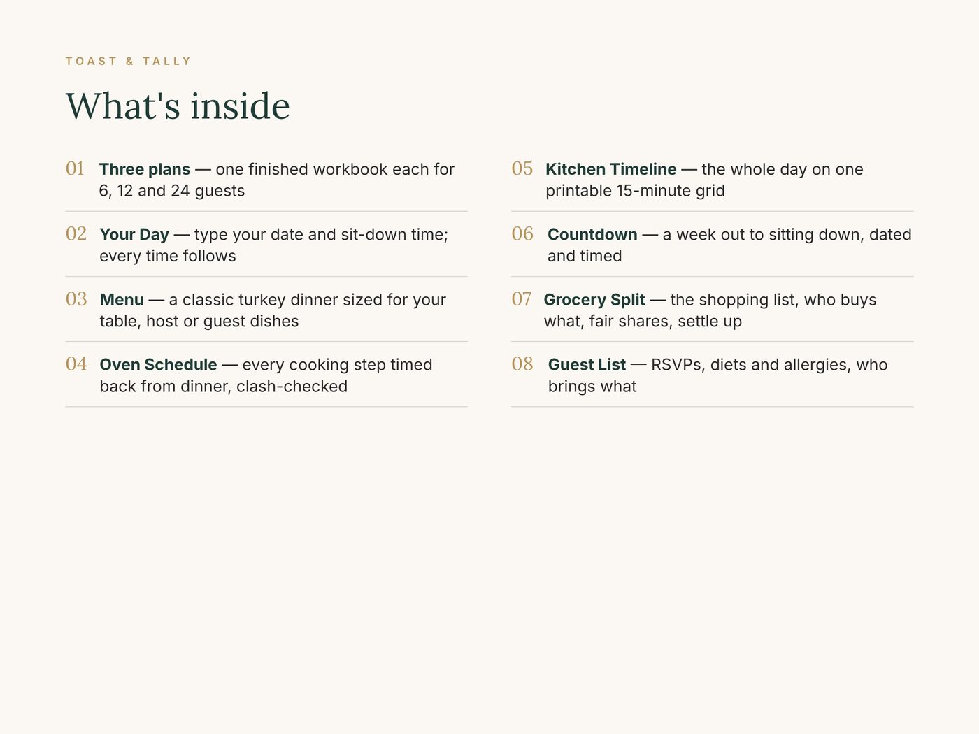 Holiday Dinner Game Plan photo 4