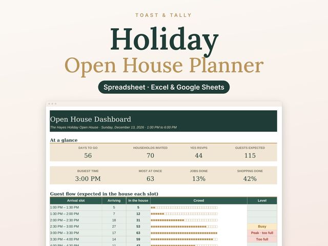 Holiday Open House Planner