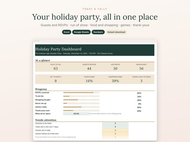 Holiday Party Planner