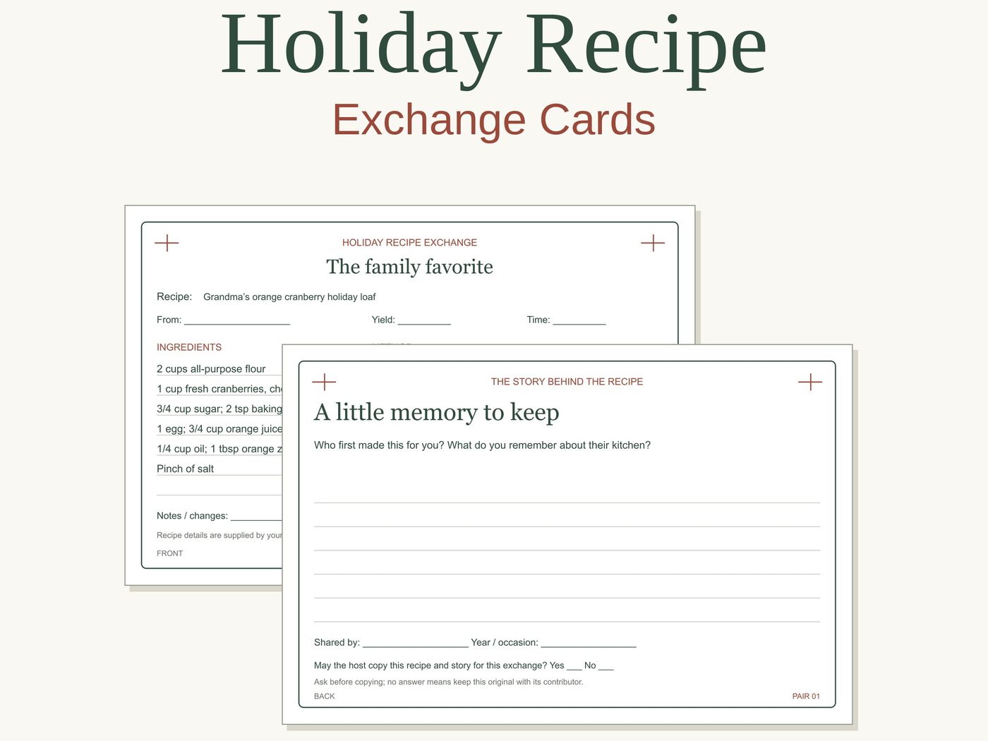 Recipes with a story