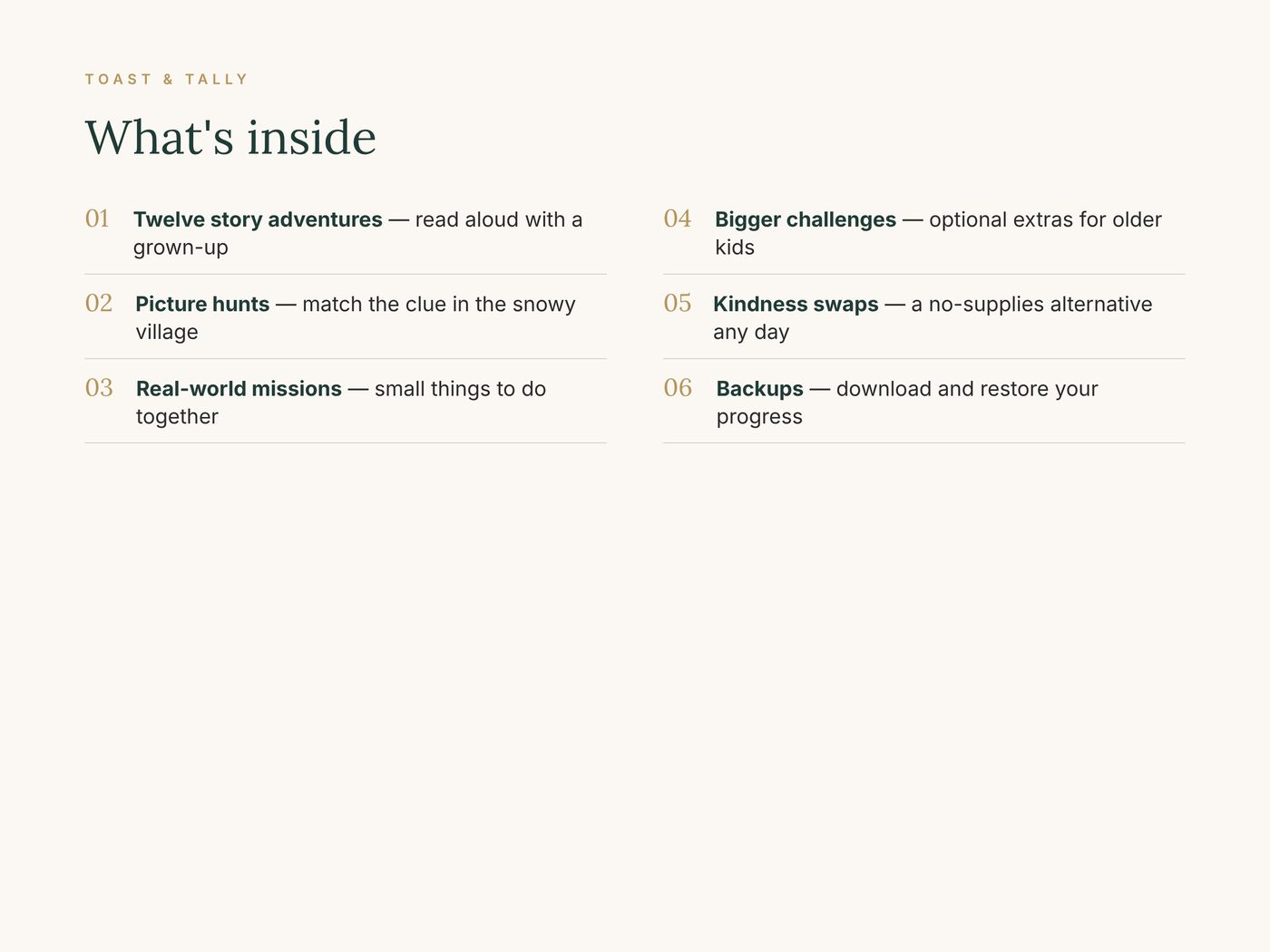 What's inside