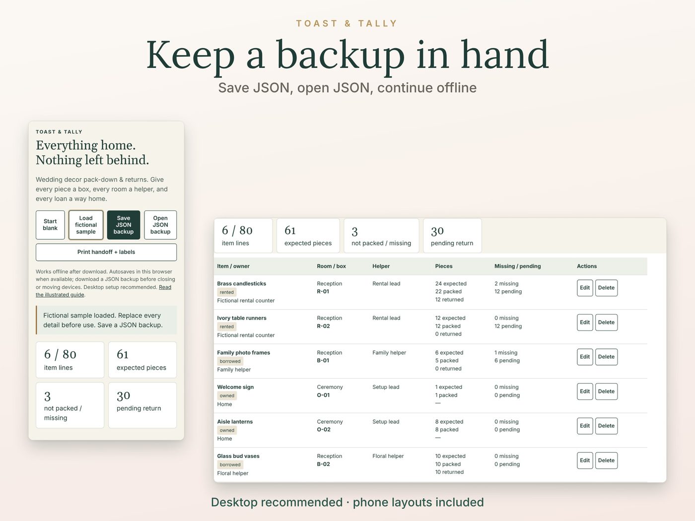 Wedding Decor Pack-Down and Return Tool photo 5