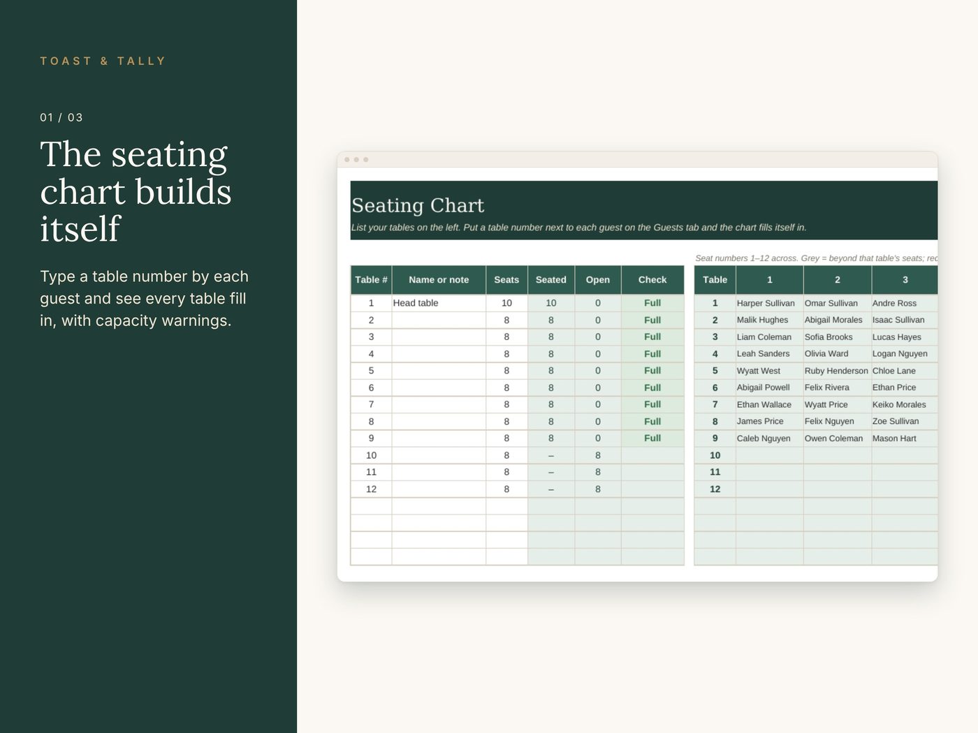 Wedding Guest List, RSVP & Seating Chart photo 1
