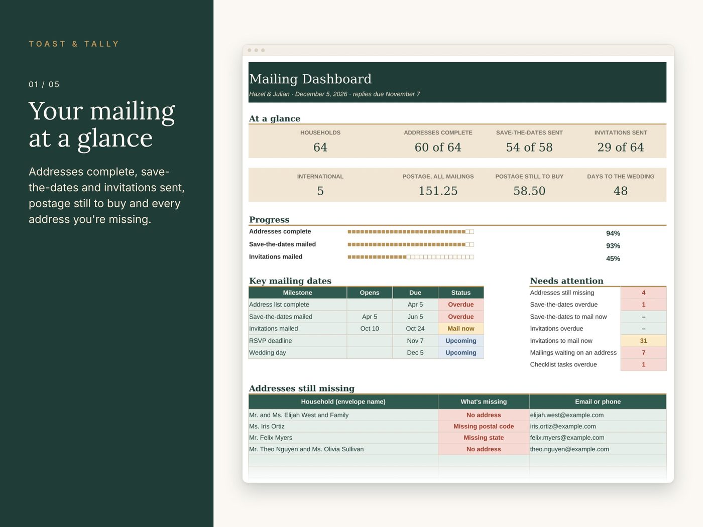 Wedding Invitation & Address Tracker photo 1