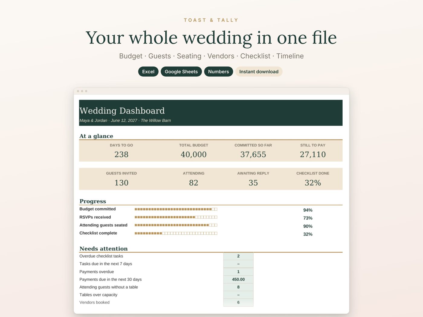Your whole wedding in one file