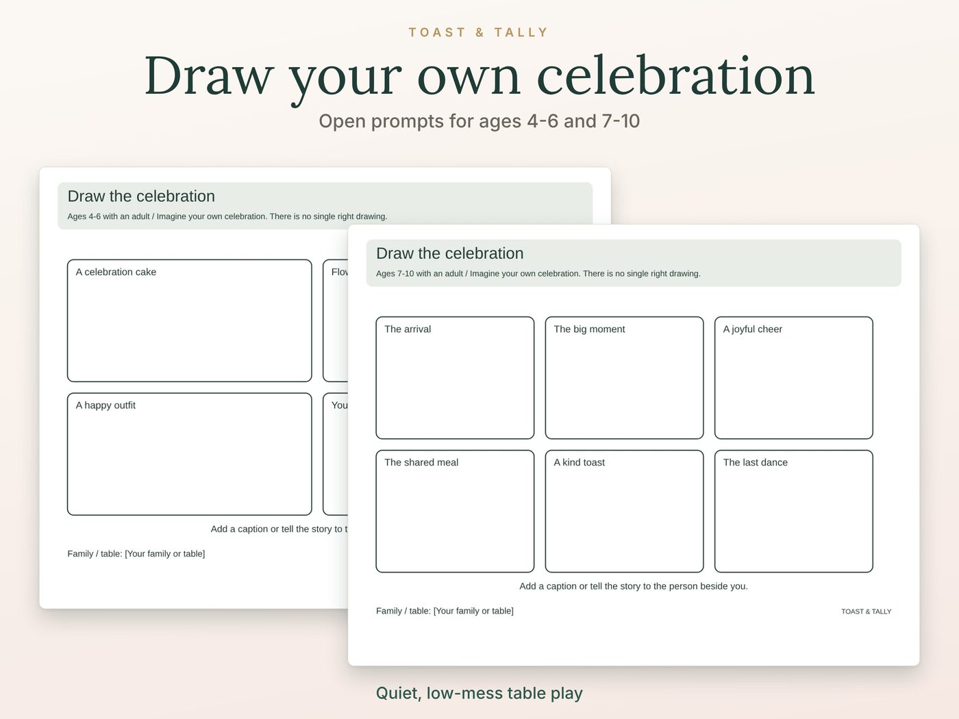Wedding Table Quiet Activity Placemat Kit photo 1