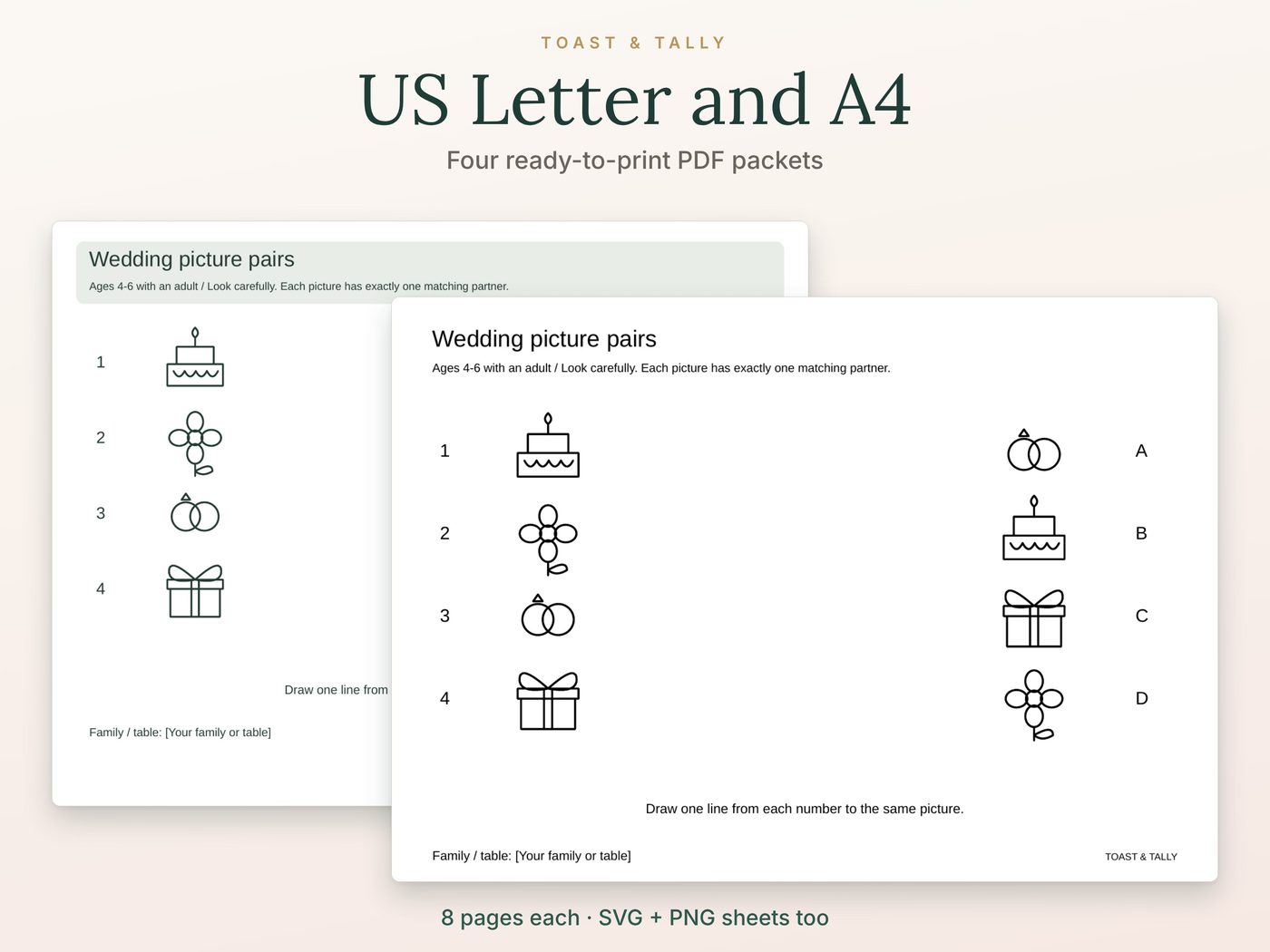 Wedding Table Quiet Activity Placemat Kit photo 5