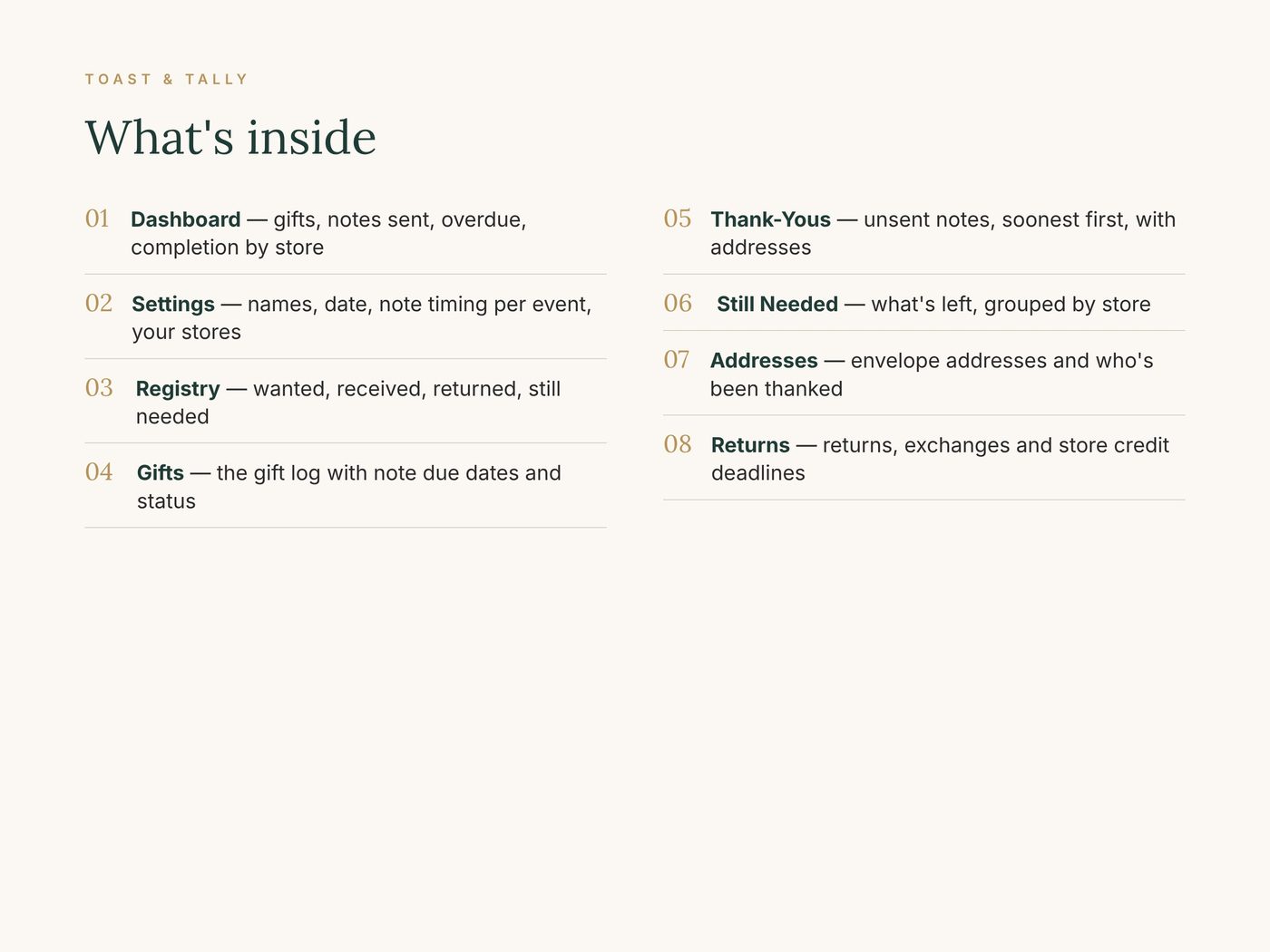 Wedding Registry Tracker & Thank-You Log photo 6