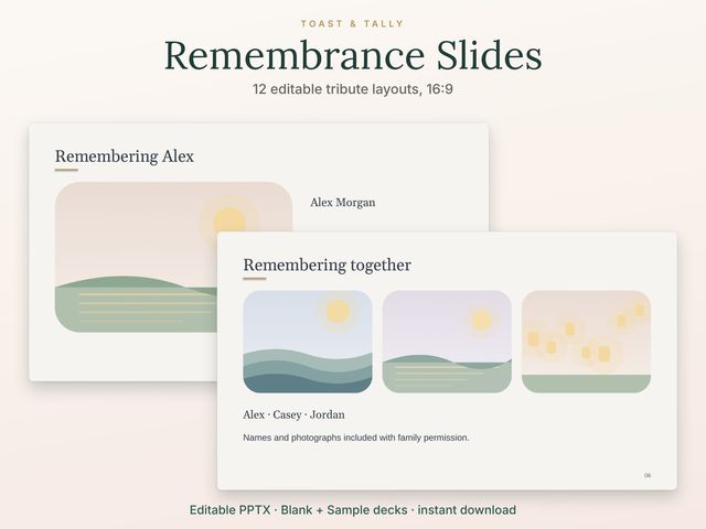 Wedding Remembrance Tribute Deck