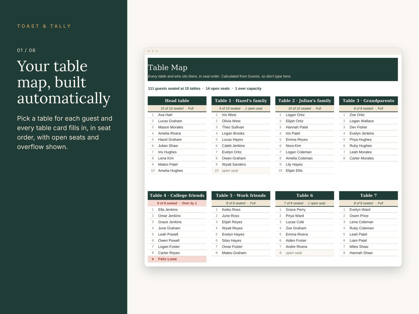 Wedding Seating Chart Planner photo 1