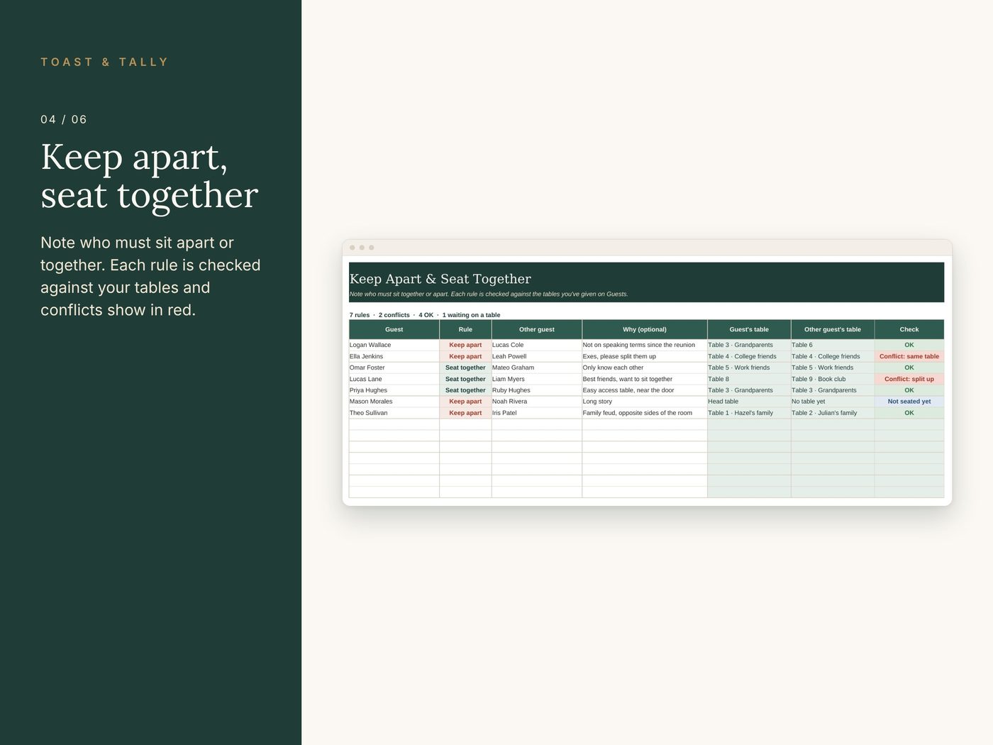 Wedding Seating Chart Planner photo 4