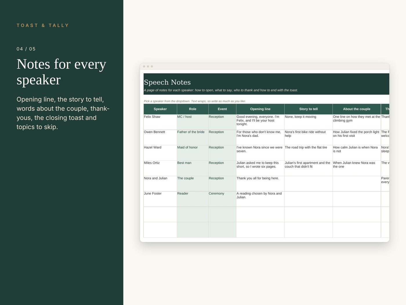 Wedding Speech & Toast Planner photo 4