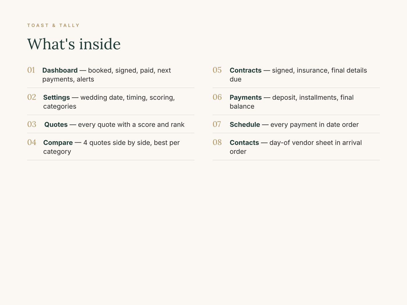 Wedding Vendor Tracker photo 7
